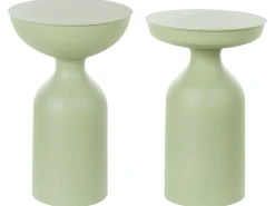 Set di 2 tavolini COTA/TENJO Metallo Verde chiaro