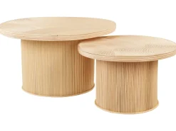 Set di 2 tavolini da caffè ILIOS Rattan Naturale