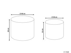 Set di 2 tavolini da caffè MANTI Effetto travertino