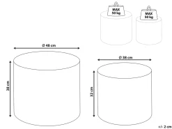 Set di 2 tavolini da caffè MANTI Bianco