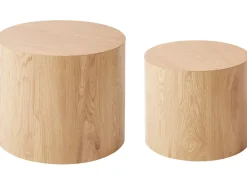 Set di 2 tavolini da caffè MANTI Marrone chiaro