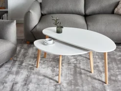 Set di 2 tavolini da caffè FLY Bianco