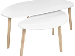 Set di 2 tavolini da caffè FLY Bianco