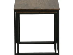 Set di 2 tavolini DENNY Marrone scuro