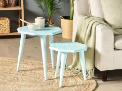 Set di 2 tavolini KANRI Azzurro