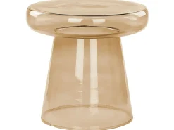 Set di 2 tavolini LAGUNA/CALDERA Vetro Marrone dorato