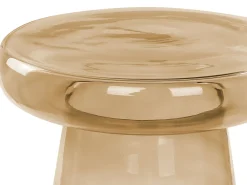 Set di 2 tavolini LAGUNA/CALDERA Vetro Marrone dorato
