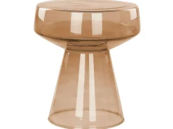 Set di 2 tavolini LAGUNA/CALDERA Vetro Marrone dorato