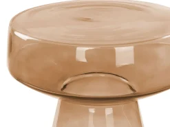 Set di 2 tavolini LAGUNA/CALDERA Vetro Marrone dorato