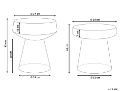 Set di 2 tavolini LAGUNA/CALDERA Vetro Marrone dorato