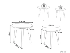 Set di 2 tavolini NARRA Legno di mango Oro