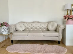 Set di 2 tavolini SIERRA Vetro Oro