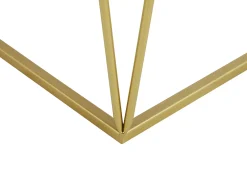Set di 2 tavolini SIERRA Vetro Oro