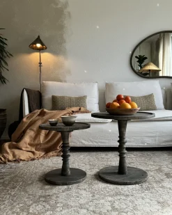 Set di 2 tavolini THALIA Legno di mango Marrone scuro