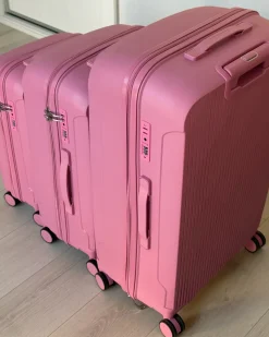 Set di 3 valigie rigide TONSAI Rosa