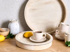 Set di 2 vassoi da portata MANSOURA Legno di mango Marrone chiaro