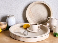 Set di 2 vassoi da portata MANSOURA Legno di mango Marrone chiaro