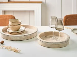 Set di 2 vassoi da portata MANSOURA Legno di mango Marrone chiaro