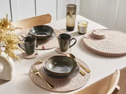 Set di tovagliette e sottobicchieri PIPTURUS Iuta Naturale