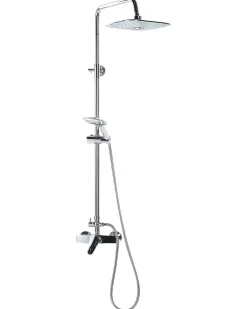 Set doccia con miscelatore e soffione a pioggia HOWICK Argento
