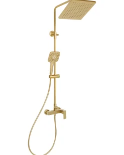 Set doccia con miscelatore e soffione a pioggia COLORADA Oro