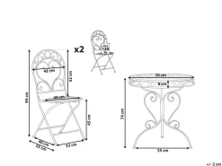 Set bistrot ALBINIA Metallo Blu