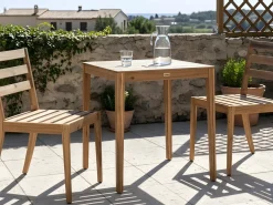 Set bistrot CHIOGGIA Legno di acacia certificato Marrone chiaro
