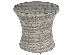 Set bistrot con cuscini CAPRI Rattan sintetico (PE) Grigio