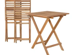 Set bistrot con cuscini FIJI Legno d'acacia Giallo