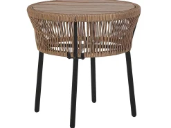 Set bistrot con cuscini GARGANO Rattan sintetico (PE) Marrone chiaro