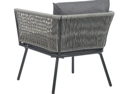 Set bistrot con cuscini GARGANO Rattan sintetico (PE) Grigio