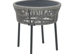 Set bistrot con cuscini GARGANO Rattan sintetico (PE) Grigio
