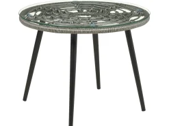 Set bistrot con cuscini LAURETO Rattan sintetico (PE) Grigio