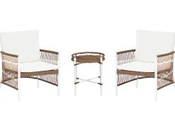 Set bistrot con cuscini LEVICO Metallo Bianco