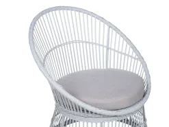 Set bistrot con cuscini MESYNA Rattan sintetico (PE) Bianco