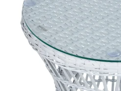 Set bistrot con cuscini MESYNA Rattan sintetico (PE) Bianco