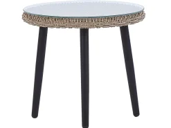 Set bistrot con cuscini ORTIGIA Rattan sintetico (PE) Beige chiaro Beige