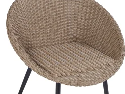 Set bistrot con cuscini ORTIGIA Rattan sintetico (PE) Beige chiaro Beige