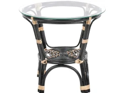 Set bistrot con cuscini PECORINI Rattan Nero