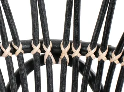 Set bistrot con cuscini PECORINI Rattan Nero
