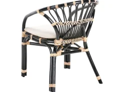 Set bistrot con cuscini PECORINI Rattan Nero