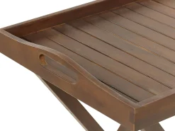Set bistrot con cuscini Pieghevole AMANTEA Legno d'acacia Blu