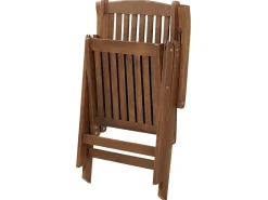 Set bistrot con cuscini Pieghevole AMANTEA Legno d'acacia Blu