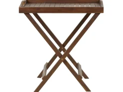Set bistrot con cuscini Pieghevole AMANTEA Legno d'acacia Blu
