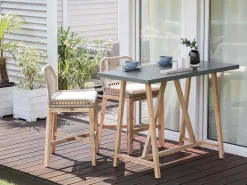 Set bistrot con cuscini TALAMONE Legno d'acacia Grigio