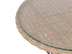 Set bistrot con cuscini TROPEA II Rattan sintetico (PE) Naturale