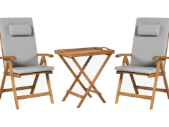 Set bistrot JAVA PREMIUIM Legno d'acacia Grigio chiaro