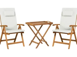 Set bistrot JAVA PREMIUIM Legno d'acacia Bianco sporco