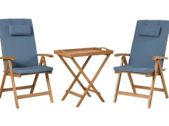 Set bistrot JAVA PREMIUIM Legno d'acacia Blu