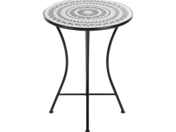 Set bistrot Pieghevole COMISO Metallo Nero/Bianco